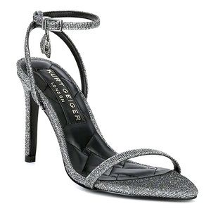 Kurt Geiger Metallic Silver Stiletto Sandals
